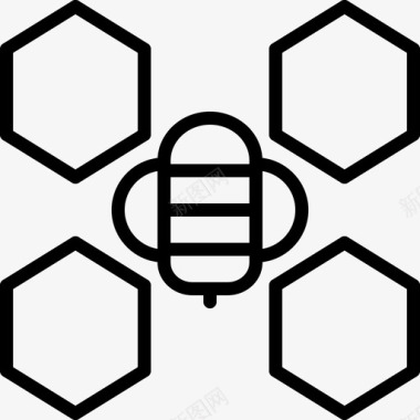 农场和蜜蜂农业蜂蜜图标