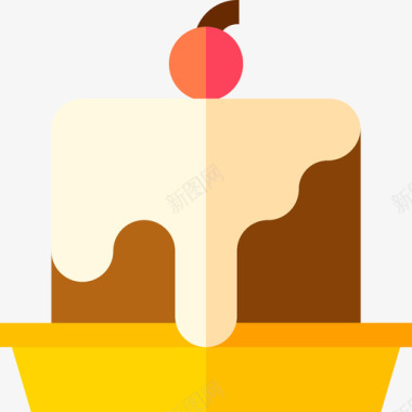 蛋糕甜点和糖果19扁平图标