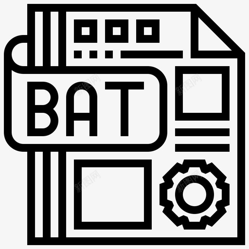 bat文件命令程序svg_新图网 https://ixintu.com 文件 bat 命令 程序 脚本 类型