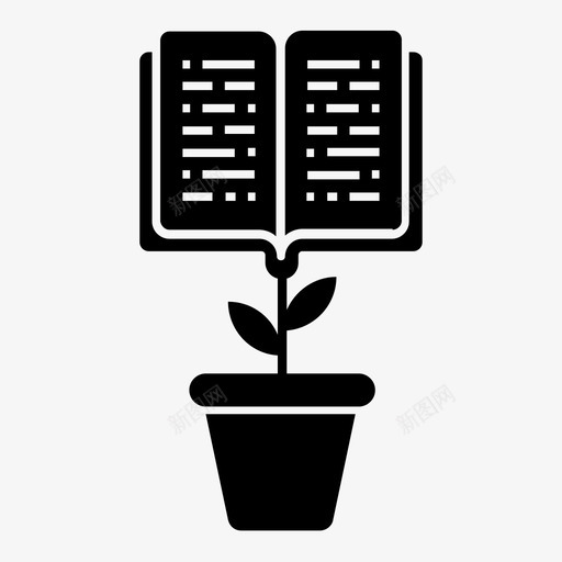 教育成长书籍种植教育发展svg_新图网 https://ixintu.com 教育 成长 书籍 种植 教育发展 进步 学习 科学 雕文 图标