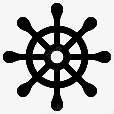 船导航船舵航海导航图标