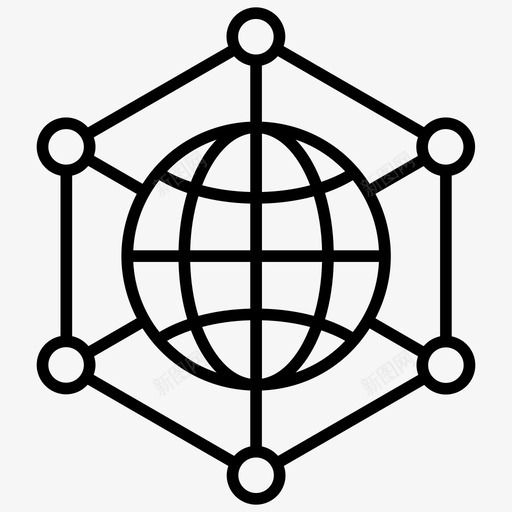 全球连接网络空间全球通信svg_新图网 https://ixintu.com 全球 网络 连接 通信 全球网 空间 全球通 轮廓 向量 图标