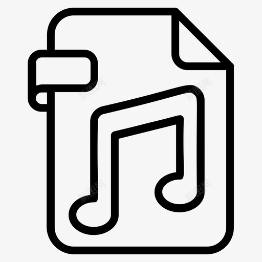 音乐文件音频存储mp3存储svg_新图网 https://ixintu.com 音乐 文件 存储 音频 mp3 录音 多媒体 线路 图标