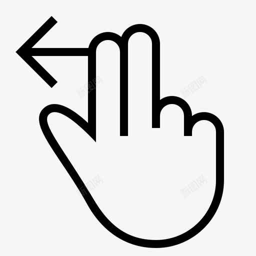 手指手指滑动手svg_新图网 https://ixintu.com 手指 滑动 图标 两个
