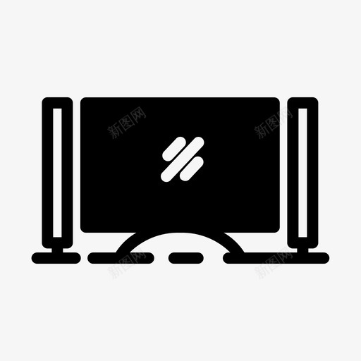 电视电子电子显示器svg_新图网 https://ixintu.com 显示器 电视 电子 液晶 液晶显示 创维 电子电器 字形