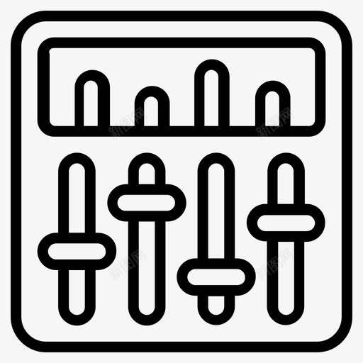 音量均衡器音乐音量声音调节器svg_新图网 https://ixintu.com 音量 均衡器 音乐 调节器 声音 音量控制 控制器 多媒体 线路 图标