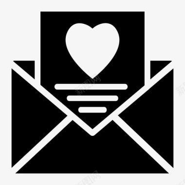信信封爱情图标