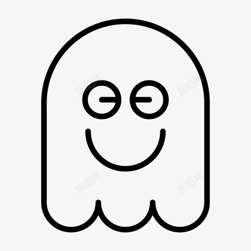 鬼魂表情万圣节svg_新图网 https://ixintu.com 鬼魂 表情 万圣节 快乐 微笑 1行
