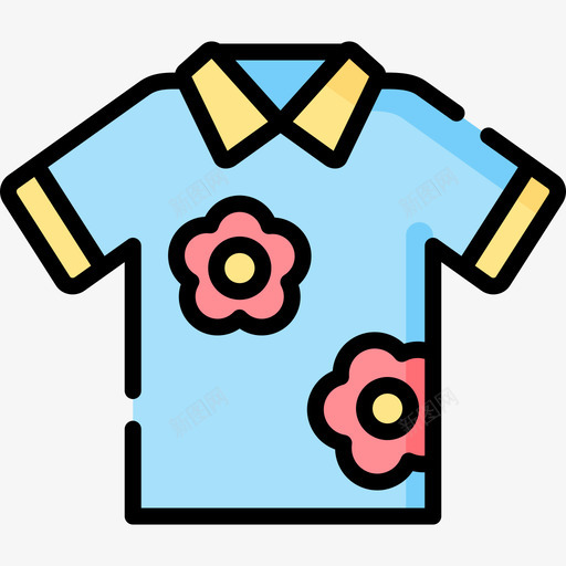 夏威夷衬衫热带目的地1线性颜色svg_新图网 https://ixintu.com 夏威夷 衬衫 热带 目的地 线性 颜色