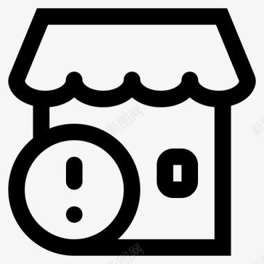 小心商店信息咖啡馆市场图标