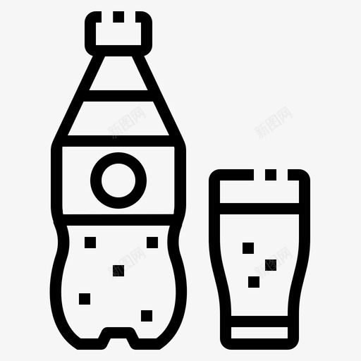 汽水瓶子可乐svg_新图网 https://ixintu.com 饮料 汽水 瓶子 可乐 玻璃杯 食品