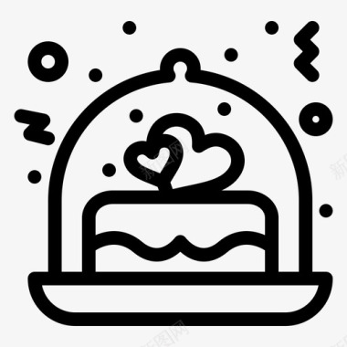 蛋糕礼物爱情图标