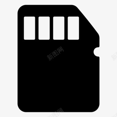 存储卡闪存微型存储卡图标
