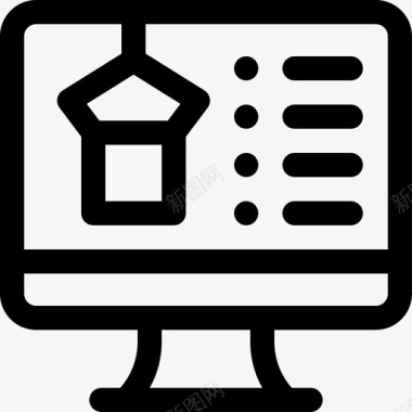 计算机批量生产38线性图标