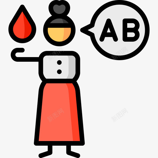 Ab型血献血86线色svg_新图网 https://ixintu.com Ab 型血 献血 线色