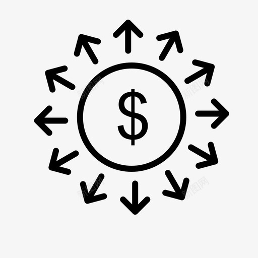 快速硬币货币线性图标svg_新图网 https://ixintu.com 快速 硬币 货币 线性 图标