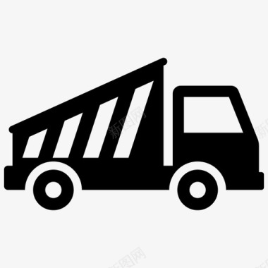自卸卡车送货运输装载机图标