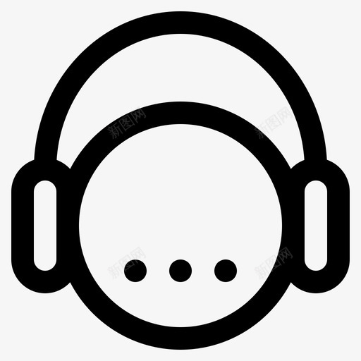 耳机静音通话中心svg_新图网 https://ixintu.com 耳机 静音 通话 中心 支持
