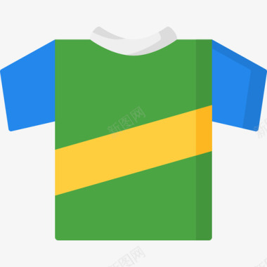 足球运动衫巴西18号平底鞋图标