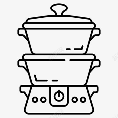 蒸锅电锅厨房电器图标