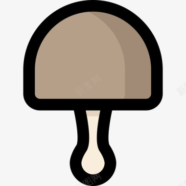 蘑菇181春线形颜色图标