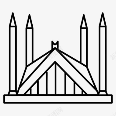 费萨尔清真寺历史清真寺伊斯兰堡地标图标