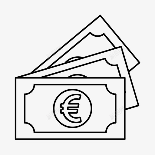 欧元票据商业金融svg_新图网 https://ixintu.com 欧元 票据 商业 金融