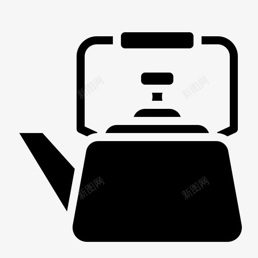 水壶热水蒸汽svg_新图网 https://ixintu.com 水壶 热水 蒸汽 茶壶 哨子 烹饪 固体 图标