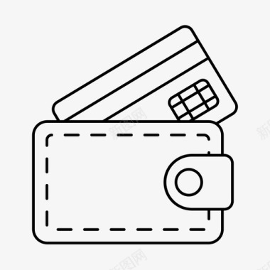 钱包和信用卡商业金融图标