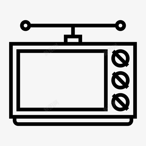 天线电视复古电视电视机svg_新图网 https://ixintu.com 电视 天线 复古 电视机 通讯