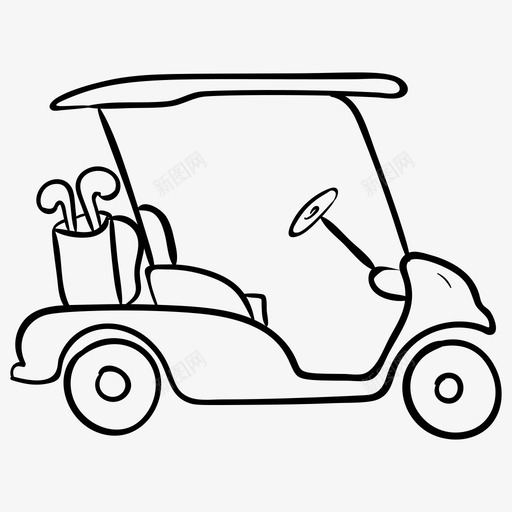 高尔夫球车交通工具运动svg_新图网 https://ixintu.com 高尔夫球 交通工具 运动 板球 曲棍球 滑雪 雪线 图标
