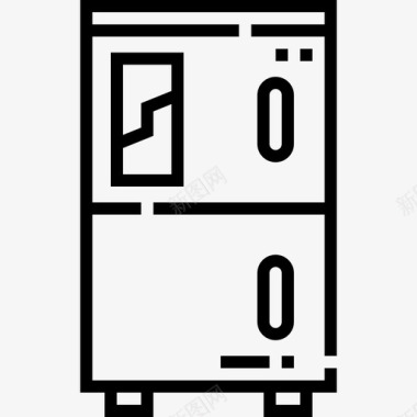冰箱家用电器49线性图标