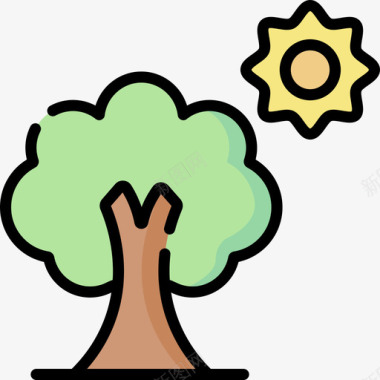 树木生态测试任务2线条颜色图标
