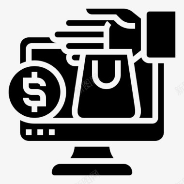 在线商店结帐商业图标