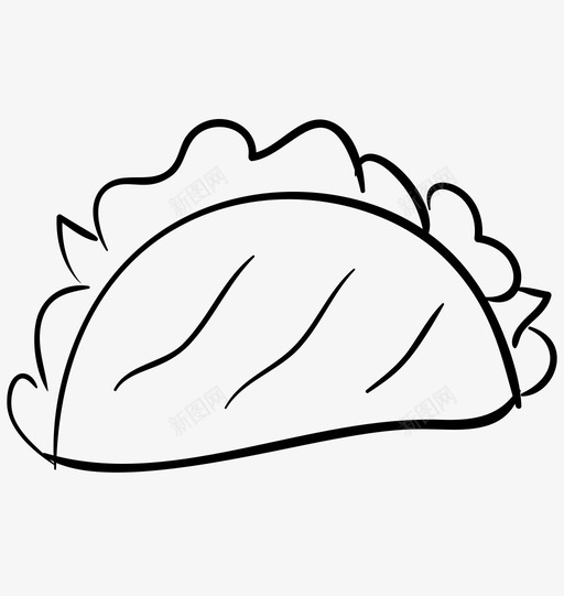 玉米饼玉米卷饼食物svg_新图网 https://ixintu.com 食品 玉米饼 玉米 卷饼 食物 皮塔 三明治 快餐 饮料 轮廓 向量