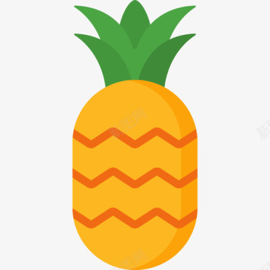 菠萝巴西18扁平图标