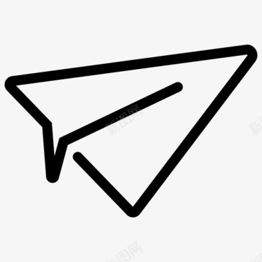 纸火箭邮件消息图标
