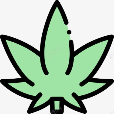 大麻嘻哈51线性颜色图标