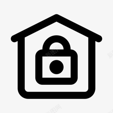 家庭安全锁挂锁图标