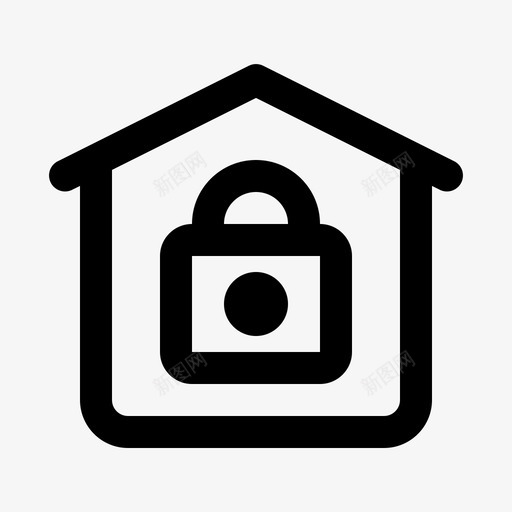 家庭安全锁挂锁svg_新图网 https://ixintu.com 家庭 安全 挂锁 互联网 安全线