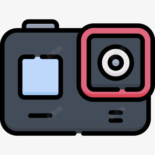 动作摄像机电子设备30线性彩色svg_新图网 https://ixintu.com 动作 摄像机 电子设备 线性 彩色