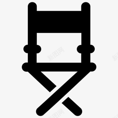 工作室椅导演椅折叠椅图标