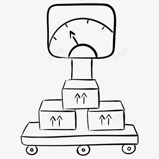 体重秤称重机重量测量svg_新图网 https://ixintu.com 体重 重机 重量 测量 购物 电子商务 轮廓 向量 图标