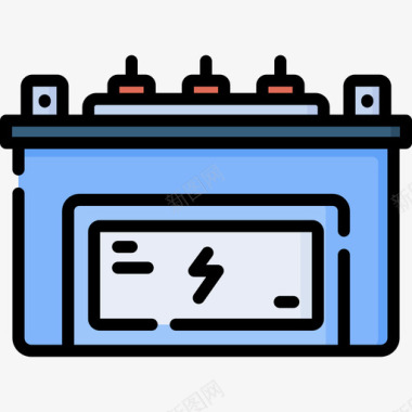 电池工业90线性颜色图标