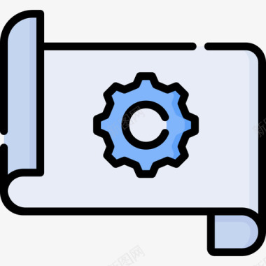 平面图工业90线颜色图标