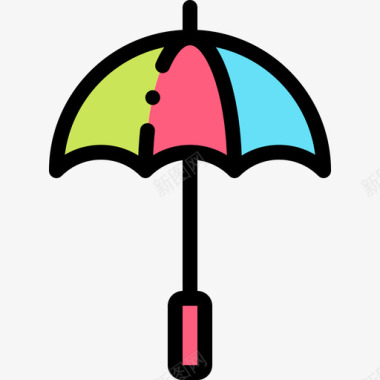伞夏装18线型颜色图标