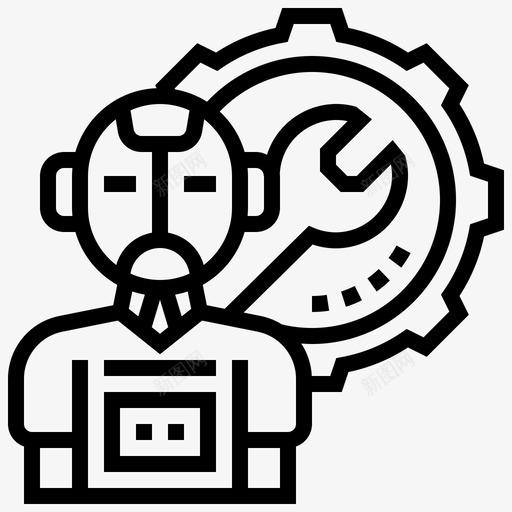 修理加工机器人svg_新图网 https://ixintu.com 机器人 修理 加工 设置 技术员 工程 0000063