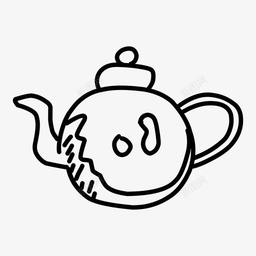 茶壶早餐饮料svg_新图网 https://ixintu.com 饮料 茶壶 早餐 厨房 食品