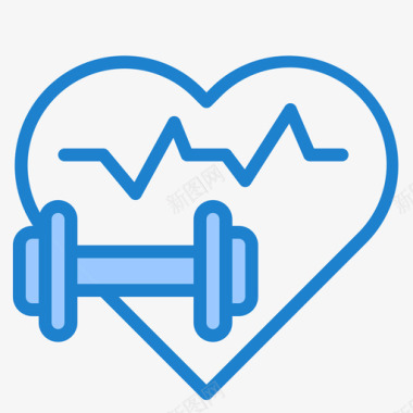 心脏医疗保健19蓝色图标
