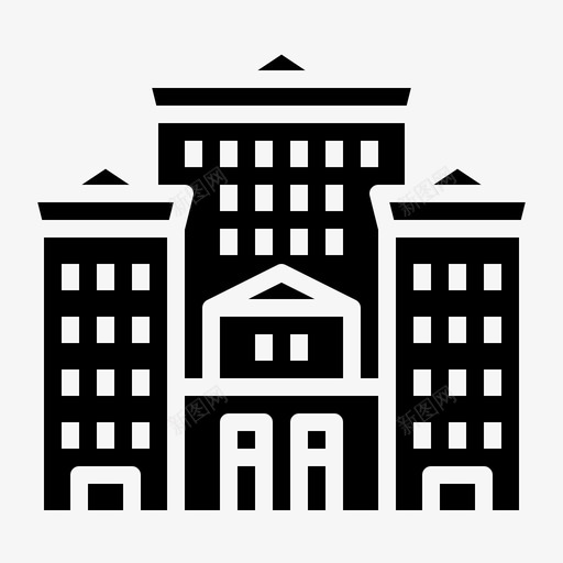 建筑城市建筑实体图标集svg_新图网 https://ixintu.com 建筑 城市 实体 实体图 图标